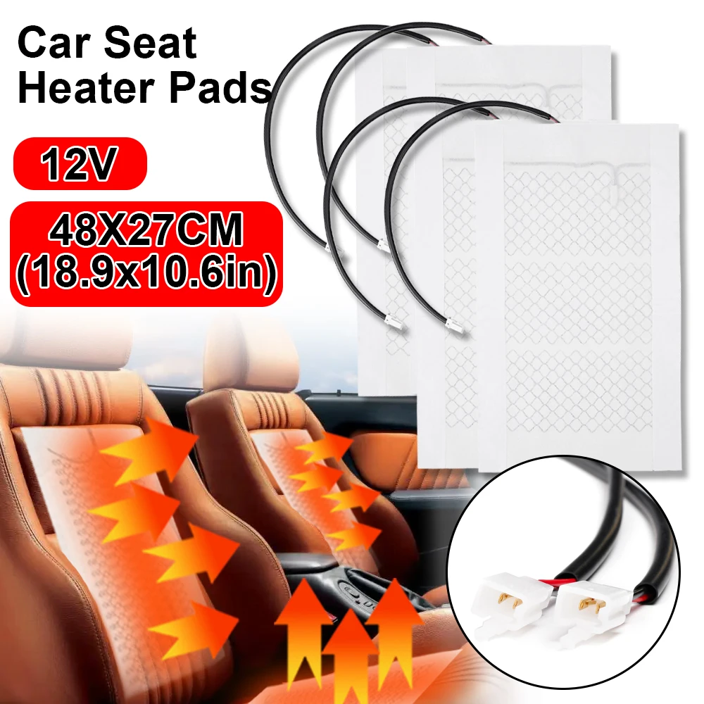 2Pcs/4Pcs 12V Carbon Fiber Car Seat Heating Pad Car Universal Winter Can Be Cut Seat Heating Pad Size 48*27Cm 2Pcs/4Pcs 12V Carbon Fiber Car Seat Heating Pad Car Universal Winter Can Be Cut Seat Heating Pad Size 48*27Cm
