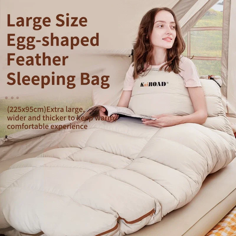 Eggshaped Sleeping Bag Autumn And Winter Down Sleeping Bag Adult Camping Outdoor Warm LargeSize Locking Temperature Sleeping Bag
Eggshaped Sleeping Bag Autumn And Winter Down Sleeping Bag Adult Camping Outdoor Warm LargeSize Locking Temperature Sleeping Bag