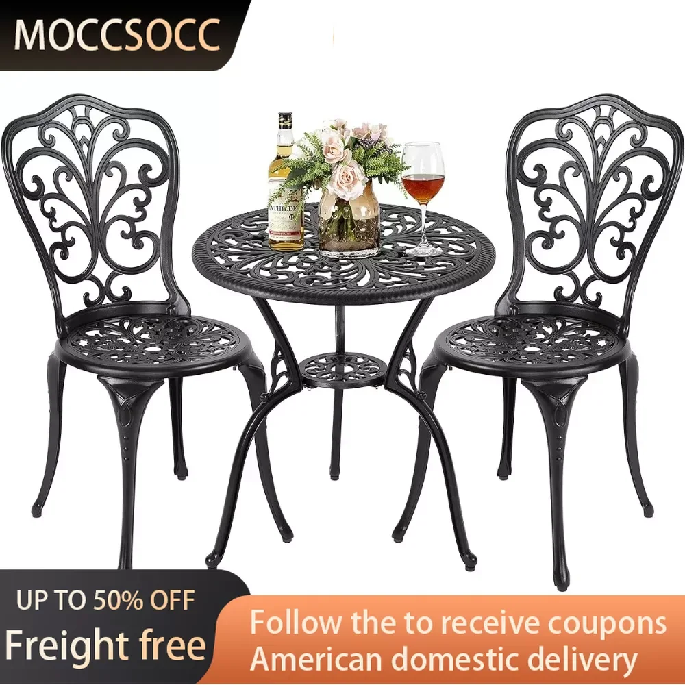 

3 Piece Outdoor Bistro Table Set Outdoor Sessions of the Garden Furniture Sets Balcony Black Freight Free Gazebo Terrace Chairs