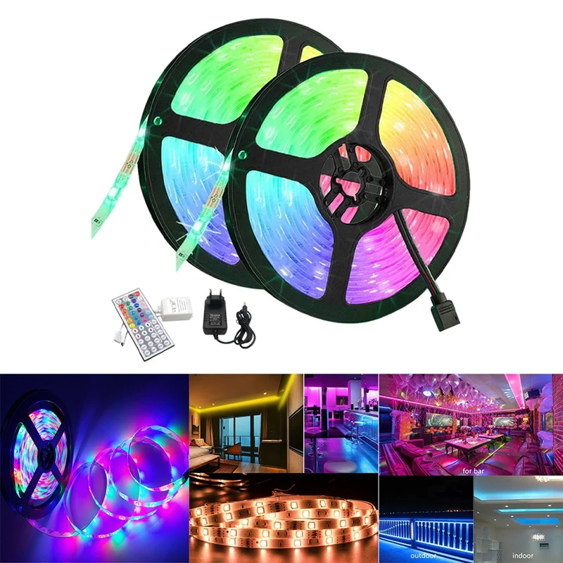 Светодиодный Strip 3528 RGB с 44-клавишным пультом дистанционного управления + контроллер + адаптер питания для спальни
Светодиодный Strip 3528 RGB с 44-клавишным пультом дистанционного управления + контроллер + адаптер питания для спальни