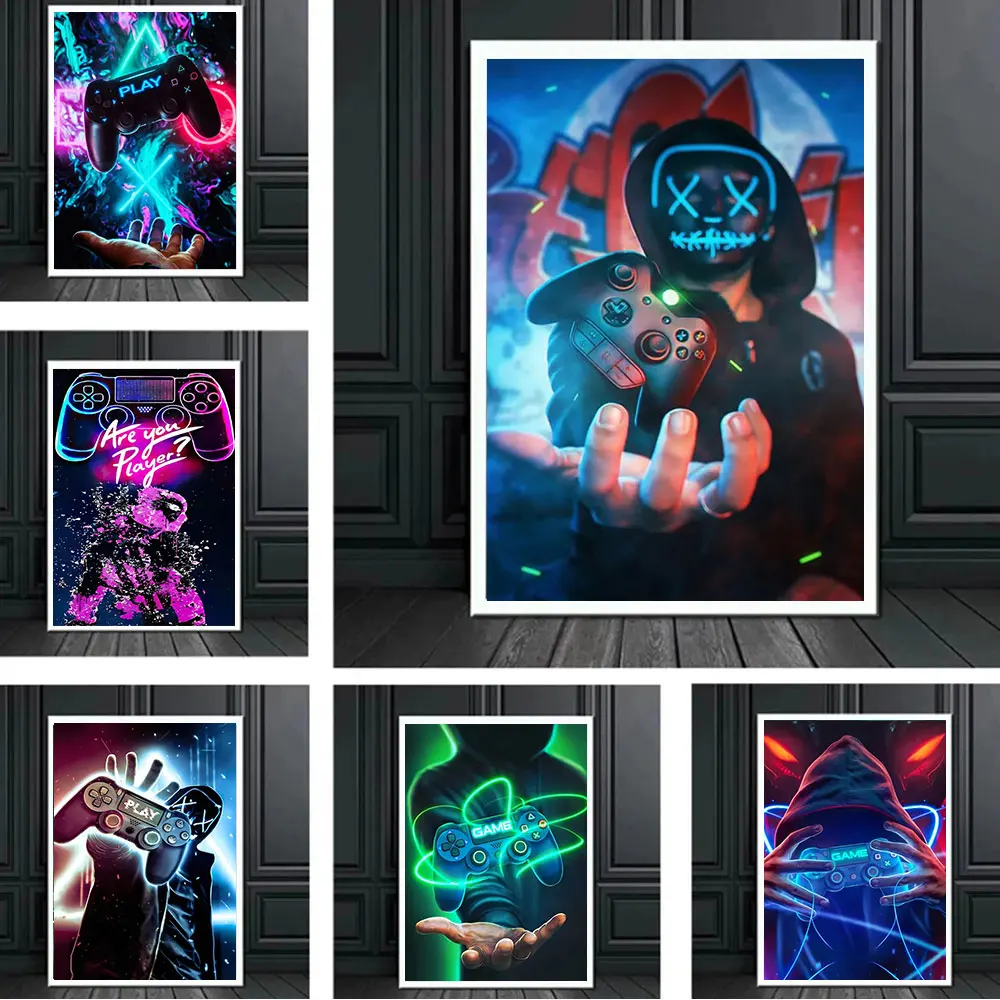 Abstract Gamepad Punk Style Posters and Prints Gaming Canvas Paintings Wall Art Pictures Gamer Gift for Boys Children Room Decor
Abstract Gamepad Punk Style Posters and Prints Gaming Canvas Paintings Wall Art Pictures Gamer Gift for Boys Children Room Decor