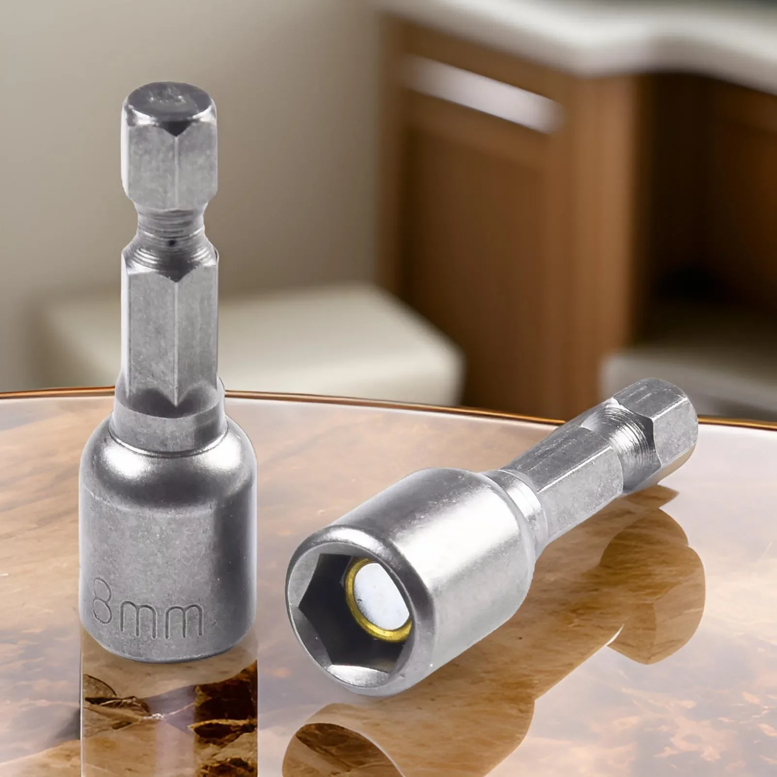 Power Tools Socket Adapter Set 1/4 5pcs 8mm Chrome Vanadium Steel Drill Bit Fits Power Drills Grey Length 42mm
Power Tools Socket Adapter Set 1/4 5pcs 8mm Chrome Vanadium Steel Drill Bit Fits Power Drills Grey Length 42mm