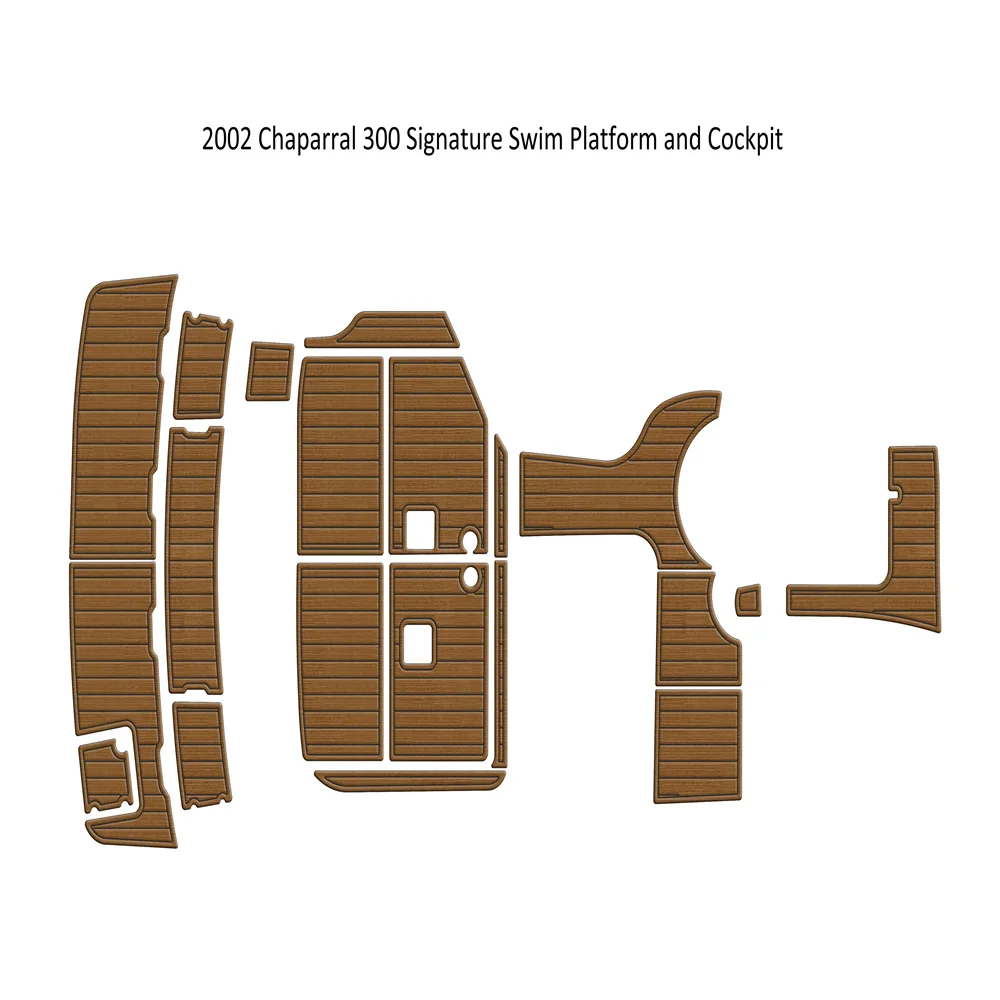 

2002 Chaparral 300 Signature Swim Platform Cockpit Boat EVA Foam Teak Floor Pad Backing Self Adhesive SeaDek Gatorstep Style