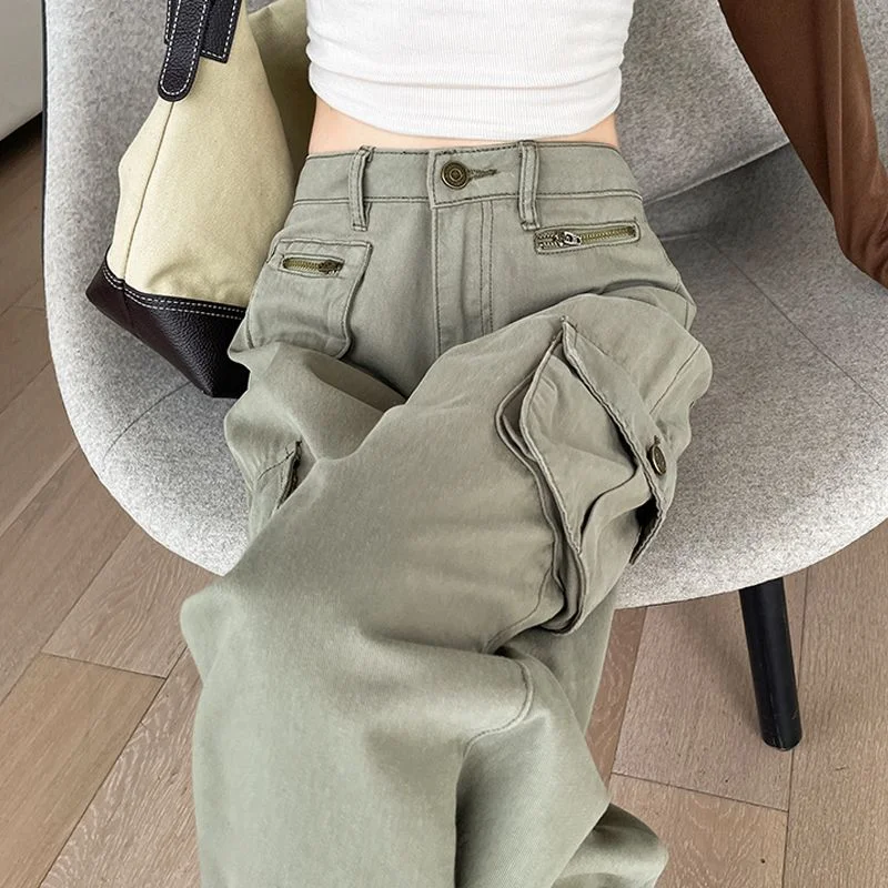 Military Green American Pocket Work Jeans Pants Women Spring Casual New High Waist Loose Slim Sweeping Wide Leg Pants Female
Military Green American Pocket Work Jeans Pants Women Spring Casual New High Waist Loose Slim Sweeping Wide Leg Pants Female
