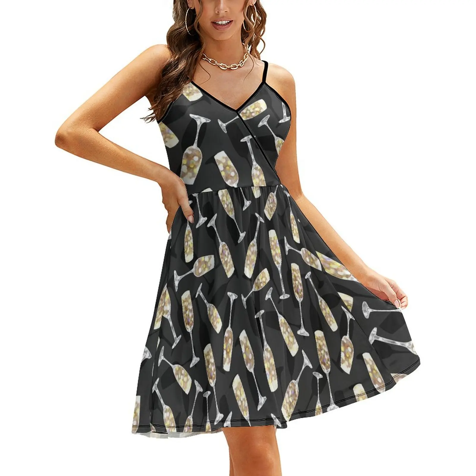 Tumbling Bubbly Flutes Sling Dress women dress elegant dress party dresses women party night
Tumbling Bubbly Flutes Sling Dress women dress elegant dress party dresses women party night