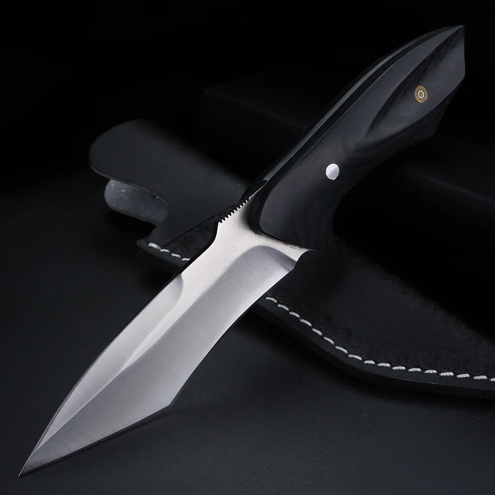 

Outdoor Short Knife 9cr18 Steel Knife Integrated Keel High Hardness Sharp Portable Knife Camping Multi functional Knife
