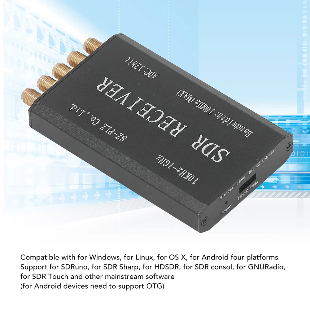 10k‑1GHz Radio Receiving Module S DR Receiver 12bit W/ Type C Interface FOD For FM Frequency Modulation, AM Amplitude Modulation
10k‑1GHz Radio Receiving Module S DR Receiver 12bit W/ Type C Interface FOD For FM Frequency Modulation, AM Amplitude Modulation