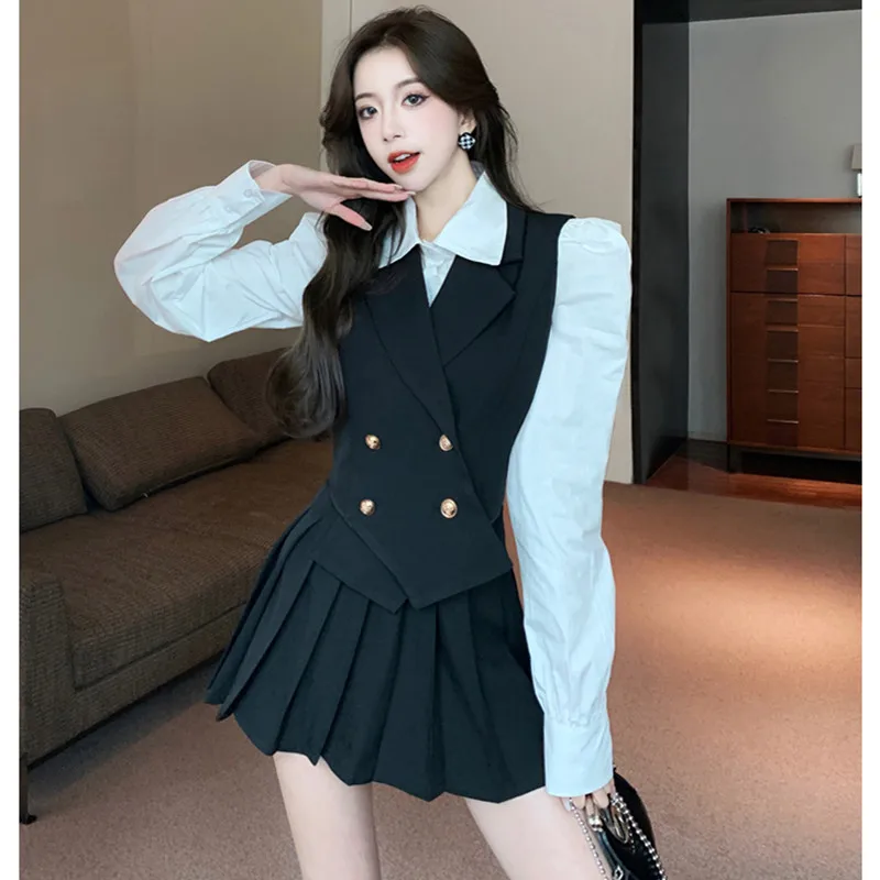 2023 Dress Spring New Style Hong Kong Double-breasted Suit Vest High Waist Pleated Three-piece Free Shipping
2023 Dress Spring New Style Hong Kong Double-breasted Suit Vest High Waist Pleated Three-piece Free Shipping