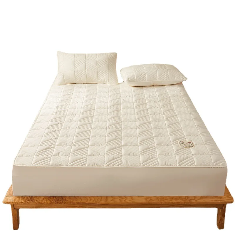 Raw cotton thickened with cotton clip, Simmons mattress protective pad, fully enclosed, fitted sheet, and elevated bedspread
Raw cotton thickened with cotton clip, Simmons mattress protective pad, fully enclosed, fitted sheet, and elevated bedspread
