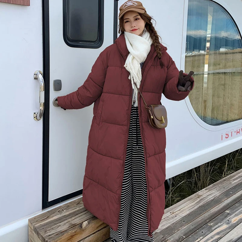Long Lady's Coat Thickened Cotton Padded Jacket Winter Down Parka Women Jacket outwear coats
Long Lady's Coat Thickened Cotton Padded Jacket Winter Down Parka Women Jacket outwear coats