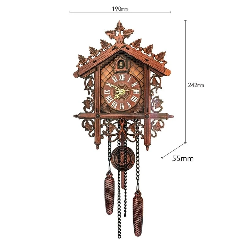 Vintage Wooden Hanging Cuckoo Wall Clock for Living Room Home Restaurant Bedroom DXAF
Vintage Wooden Hanging Cuckoo Wall Clock for Living Room Home Restaurant Bedroom DXAF