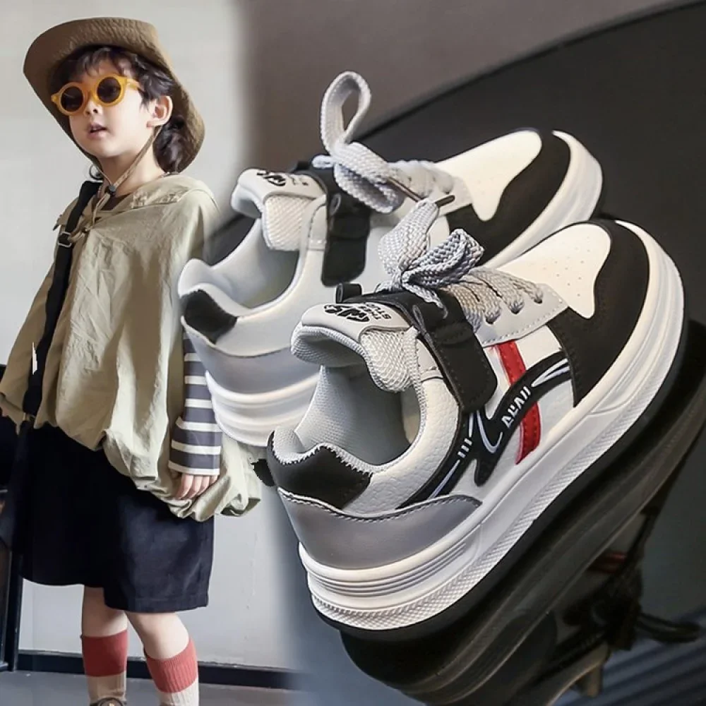 أحذية رياضية من جلد البولي يوريثان للأطفال، أحذية رياضية عصرية للمراهقين، أحذية رياضية مضادة للانزلاق ومقاومة للماء للأولاد والبنات أحذية رياضية من جلد البولي يوريثان للأطفال، أحذية رياضية عصرية للمراهقين، أحذية رياضية مضادة للانزلاق ومقاومة للماء للأولاد والبنات