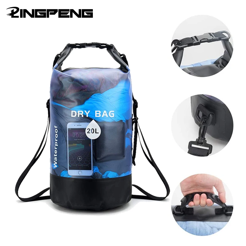 

Waterproof Dry Bag Floating Roll Top Drybag Keeps Gear Dry 10L/20L for Backpacking Kayaking Boating Camping Fishing Hiking Beach