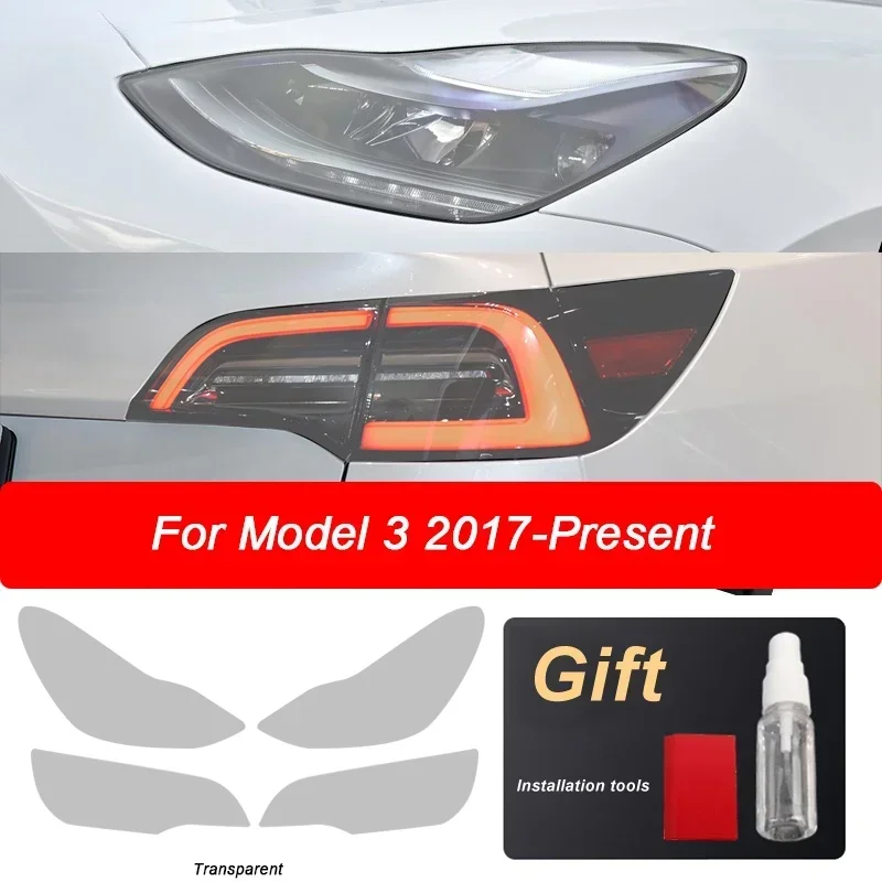 4PCS automobile TPU protective film blackened transparent headlight and taillight sticker is suitable for Tesla Model 3 2021.
4PCS automobile TPU protective film blackened transparent headlight and taillight sticker is suitable for Tesla Model 3 2021.