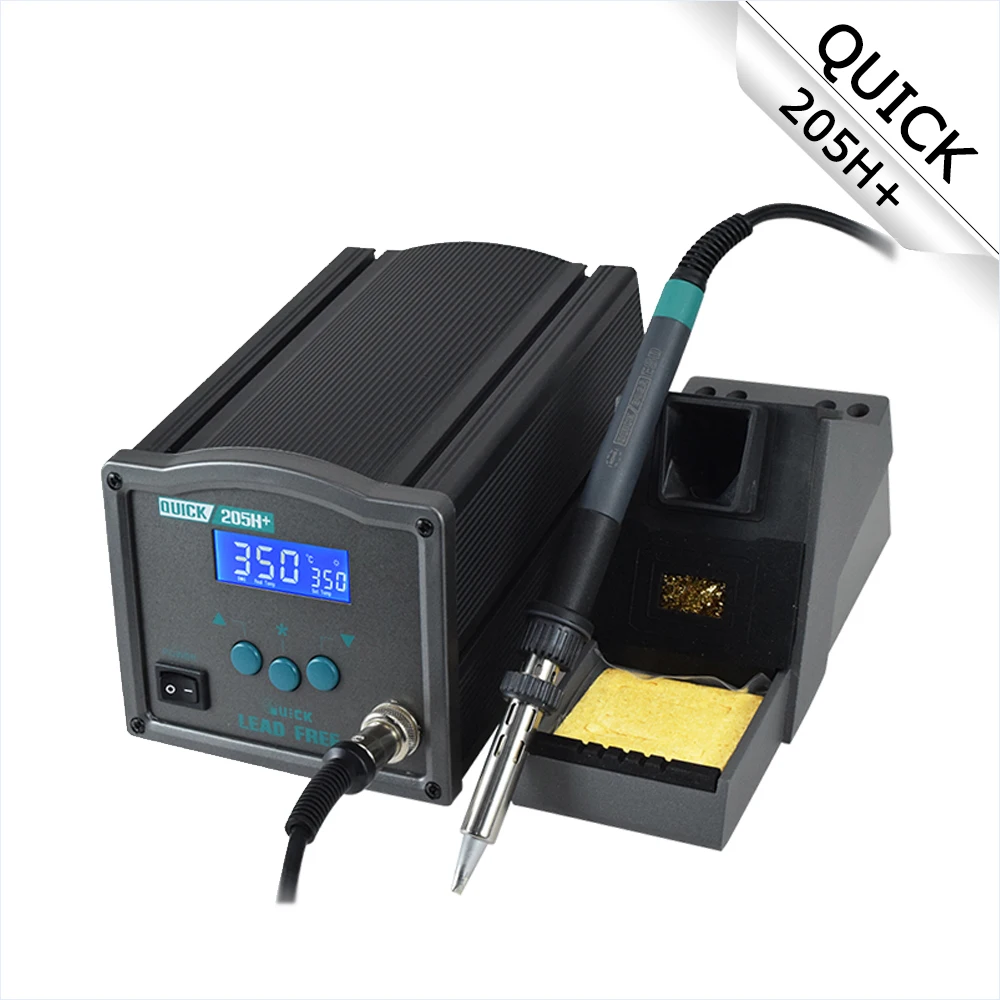 Бессвинцовая паяльная станция QUICK 205H + 150W, цифровой дисплей, высокочастотная интеллектуальная сварочная станция, Электрический паяльник для ремонта печатных плат
Бессвинцовая паяльная станция QUICK 205H + 150W, цифровой дисплей, высокочастотная интеллектуальная сварочная станция, Электрический паяльник для ремонта печатных плат