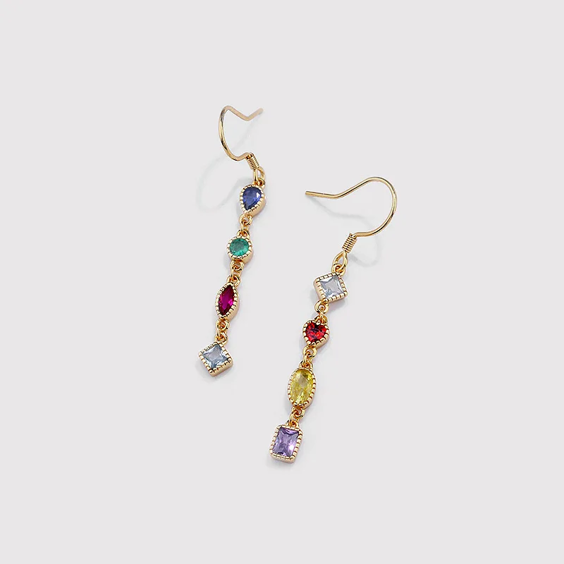 S925 Sterling Silver Tassel Earrings for Women Long Style Personalized Colorful Zircon Ear Pendants
S925 Sterling Silver Tassel Earrings for Women Long Style Personalized Colorful Zircon Ear Pendants