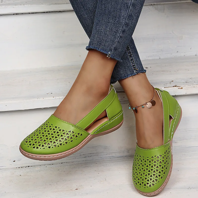 Women's Summer New Round Toe Fashion Hollow Breathable Casual Solid Color Non-slip Wedge Heel Plus Size 35-43 Sandalias De Mujer
Women's Summer New Round Toe Fashion Hollow Breathable Casual Solid Color Non-slip Wedge Heel Plus Size 35-43 Sandalias De Mujer