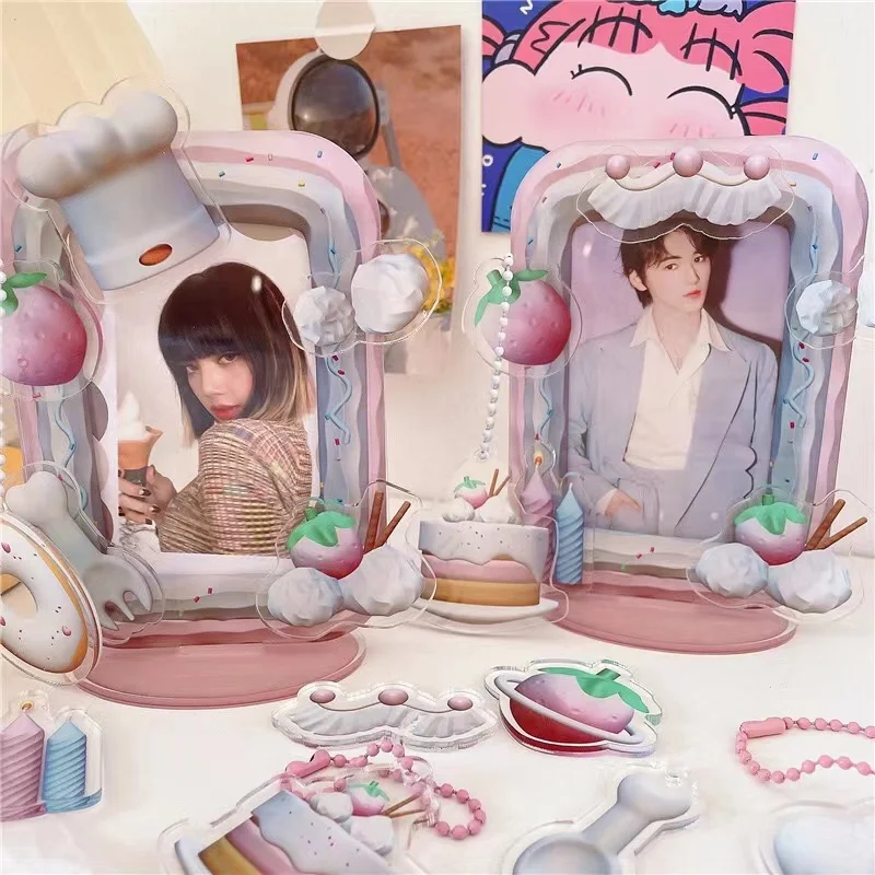 Kawaii Strawberry Cake Acrylic Card Stand Photo Frame Photocards Holder Cute Kpop Idol Photo Card Sleeves Keychain Pendant
Kawaii Strawberry Cake Acrylic Card Stand Photo Frame Photocards Holder Cute Kpop Idol Photo Card Sleeves Keychain Pendant