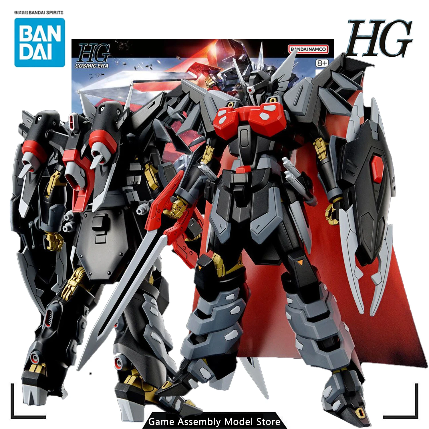 

100% оригинальная Подлинная модель Bandai в сборе, комплект HGCE, черный рыцарь, отряд, аксессуары, аниме, фигурка, игрушка, подарок для мальчика