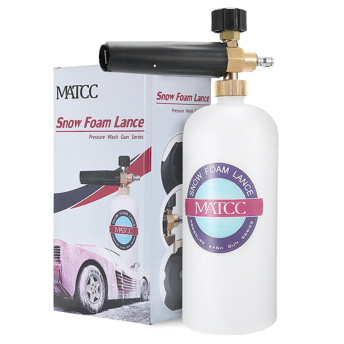 1L Snow Foam Lance Soap Foamer Sprayer Foam Generator Foam 1/4 Inch Inlet Gun High Pressure Car Washer Auto Washer Car Foam
1L Snow Foam Lance Soap Foamer Sprayer Foam Generator Foam 1/4 Inch Inlet Gun High Pressure Car Washer Auto Washer Car Foam