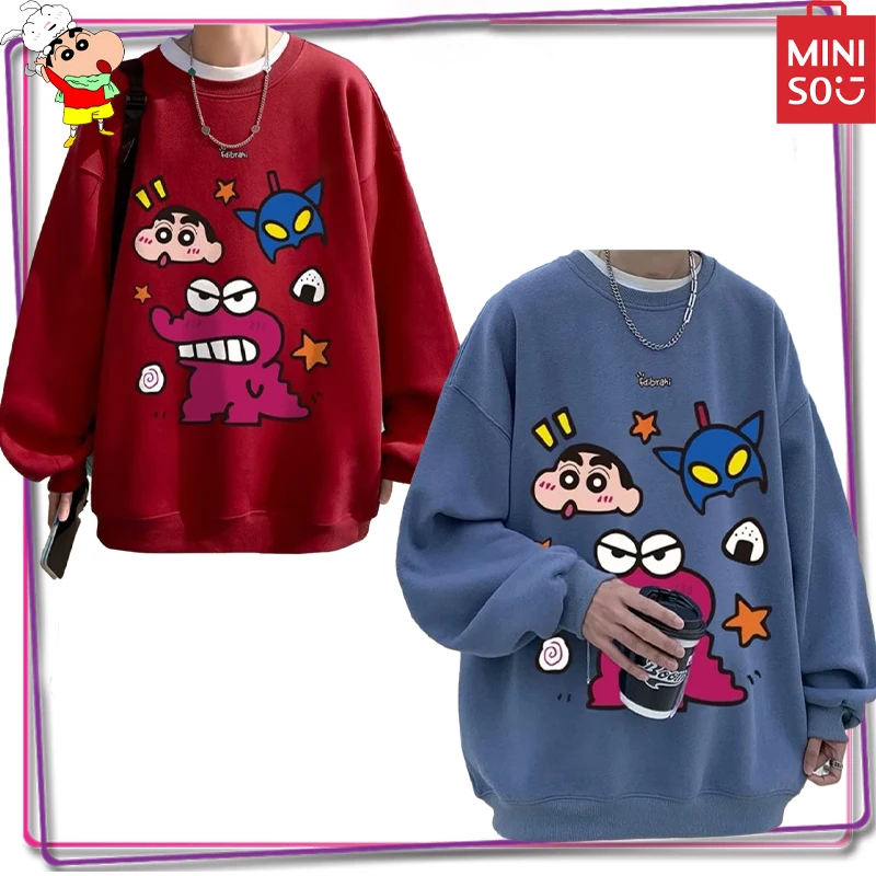 Miniso Crayon Shin-Chan Japanese Anime Men's and Women's Long Sleeved T-Shirt Y2K Winter Plush Warm Sports Shirt Casual Pullover
Miniso Crayon Shin-Chan Japanese Anime Men's and Women's Long Sleeved T-Shirt Y2K Winter Plush Warm Sports Shirt Casual Pullover