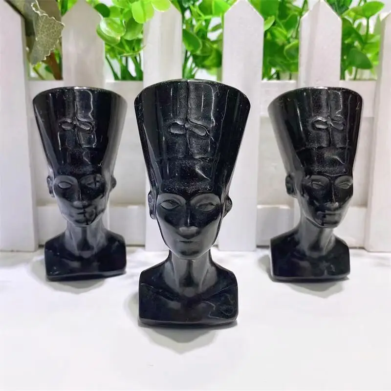 7.8CM Natural Black Obsidian Egyptian Pharaoh Statue Handmade Carved Healing Powerful Fengshui Home Decoration Gift 1pcs
7.8CM Natural Black Obsidian Egyptian Pharaoh Statue Handmade Carved Healing Powerful Fengshui Home Decoration Gift 1pcs