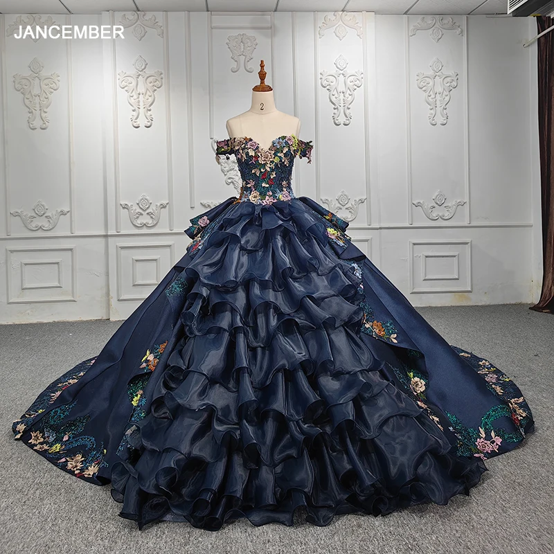Elegant Blue Quinceanera Dress Off Shoulder Strapless Pattern Ball Gown With Floral Print DY9996 vestito da ragazza di fiori
Elegant Blue Quinceanera Dress Off Shoulder Strapless Pattern Ball Gown With Floral Print DY9996 vestito da ragazza di fiori