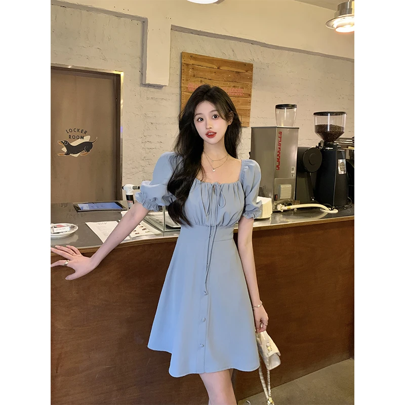 2023 Summer Dress Large Retro French Square Neck Reduced Age Pleated Bubble Sleeves Free Shipping
2023 Summer Dress Large Retro French Square Neck Reduced Age Pleated Bubble Sleeves Free Shipping