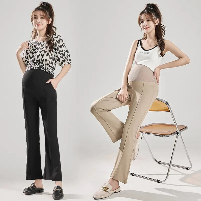 Summer Pregnant Woman Casual Pants Middle Striped Adjustable High Waist Maternity Bellly Trousers Long Loose Pregnancy Boot Cut
Summer Pregnant Woman Casual Pants Middle Striped Adjustable High Waist Maternity Bellly Trousers Long Loose Pregnancy Boot Cut