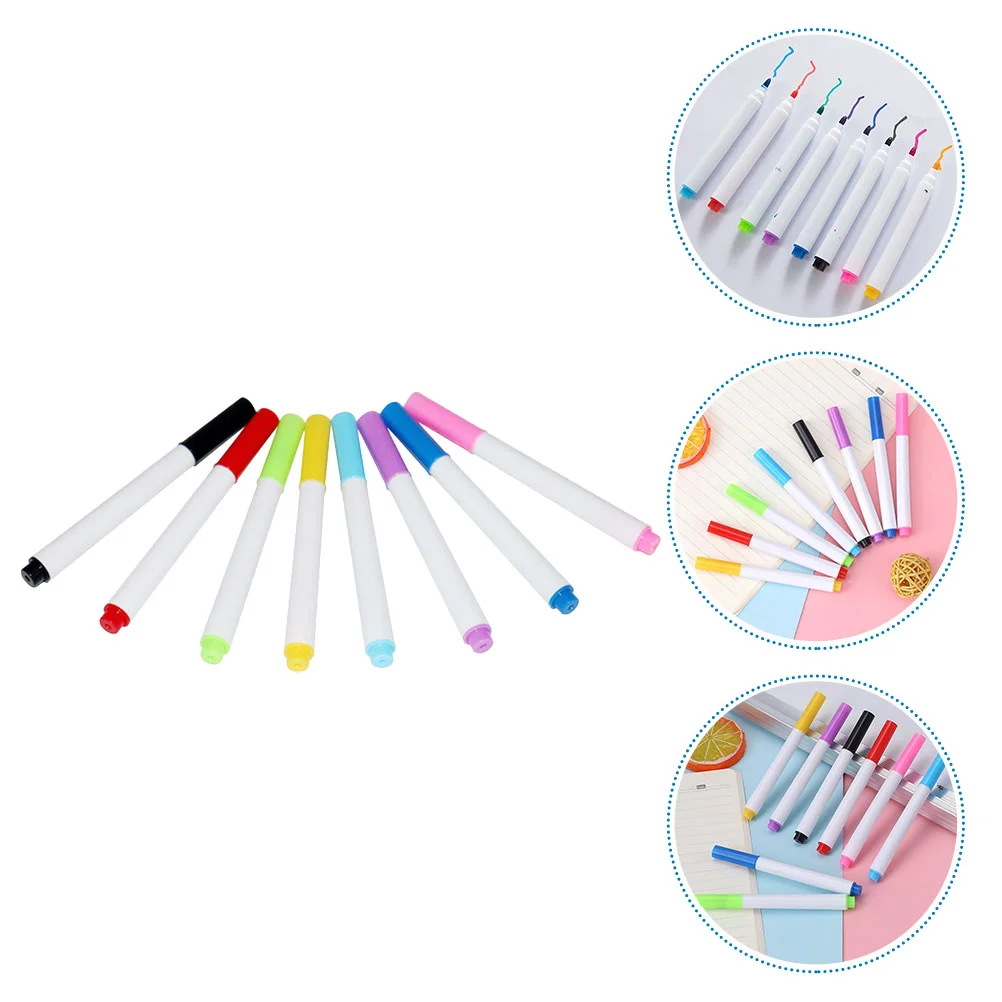 

8 Pcs Washable Erasable Pen Erasable Whiteboard Marker Markers for Kids Erasing Pens Easy to Wipe Dry Erase Washable