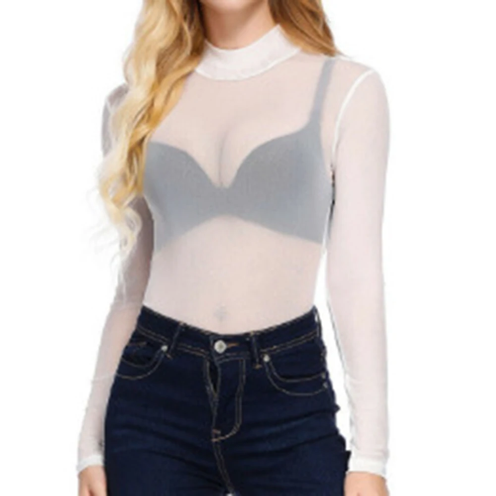 New Summer Sexy Women's Long Sleeve T-Shirt See-Through Solid Color Mesh Ladies Tops Sheer Slim T-Shirts Out Wear
New Summer Sexy Women's Long Sleeve T-Shirt See-Through Solid Color Mesh Ladies Tops Sheer Slim T-Shirts Out Wear