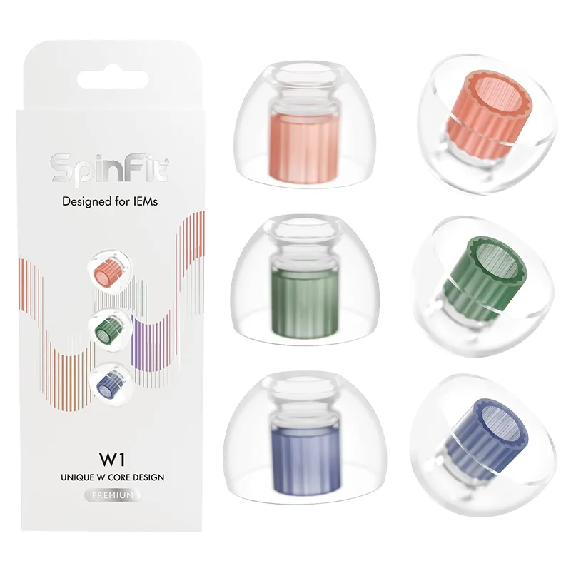 SpinFit W1 Silicone Ear Tips for IEM Patented Medical-grade Double W-Shaped Tube Core for Earphone Nozzle Diameter From 5-6mm
SpinFit W1 Silicone Ear Tips for IEM Patented Medical-grade Double W-Shaped Tube Core for Earphone Nozzle Diameter From 5-6mm