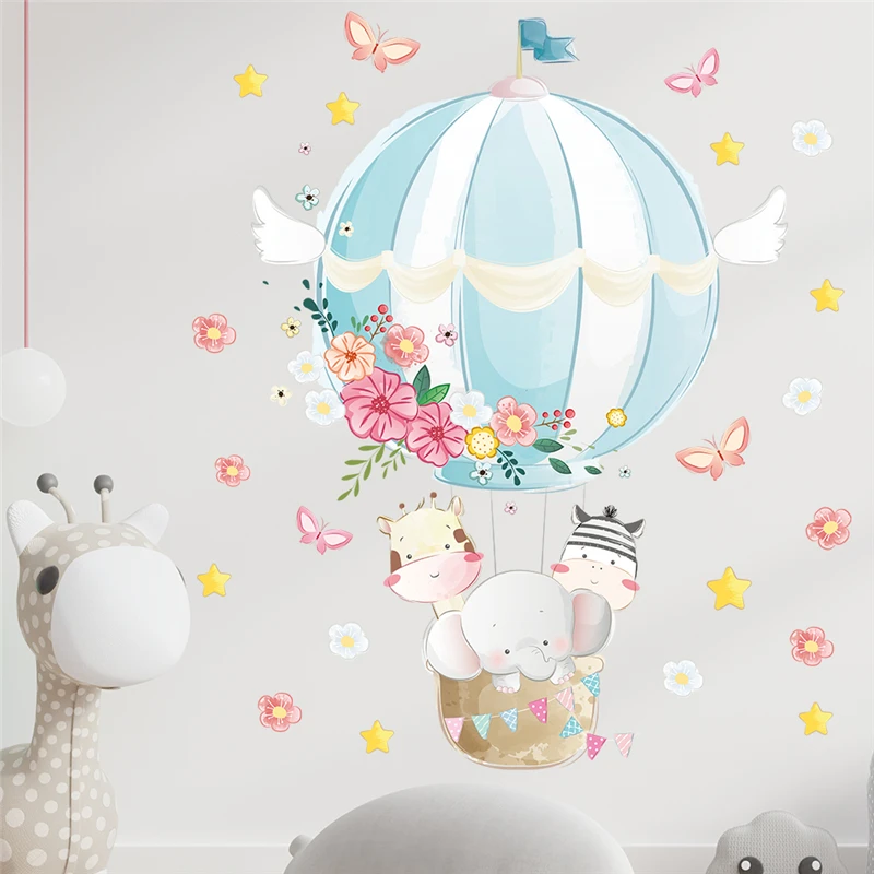 Happy Elephant Cow Butterfly Balloon Wall Stickers For Home Decoration Cartoon Animals Mural Art Kids Bedroom Decals Pvc Posters
Happy Elephant Cow Butterfly Balloon Wall Stickers For Home Decoration Cartoon Animals Mural Art Kids Bedroom Decals Pvc Posters
