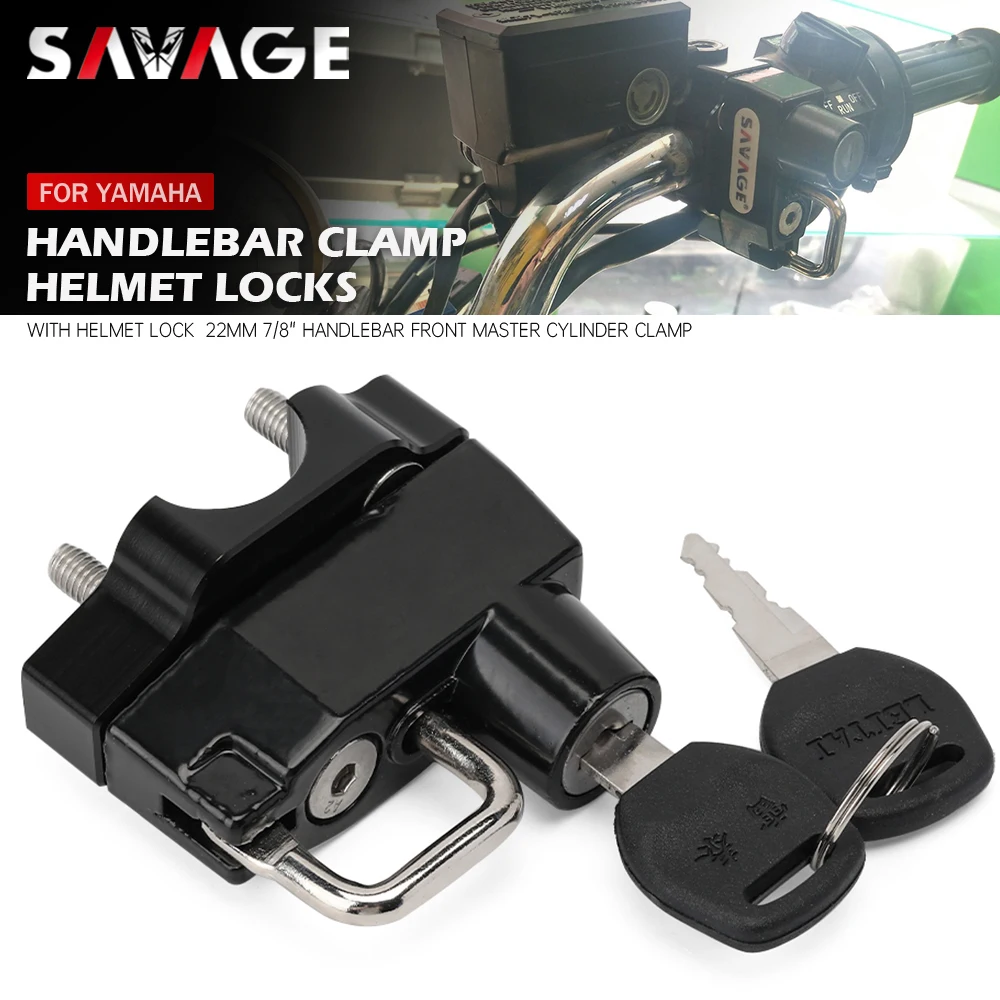 

Helmet Locks For YAMAHA Virago 125 250 400 500 535 700 750 920 1000 1100 XV XV250 V-Star XV535 Handlebar Clamp Cover Anti-Theft