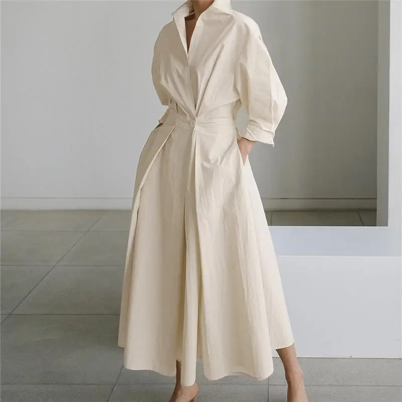 Women's Plus Size Oversized Casual Cotton Hemp Down Collar Long Sleeve Loose Long Dress Skirts
Women's Plus Size Oversized Casual Cotton Hemp Down Collar Long Sleeve Loose Long Dress Skirts