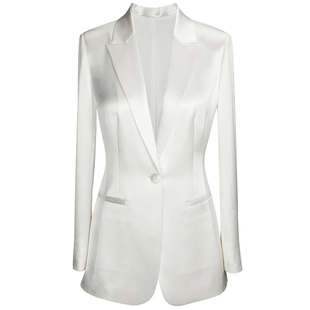 White Slim Fit Women Jacket Single Breasted Peaked Lapel One Button Shinny One Piece Custom Made Blazer Office Party 2023
White Slim Fit Women Jacket Single Breasted Peaked Lapel One Button Shinny One Piece Custom Made Blazer Office Party 2023