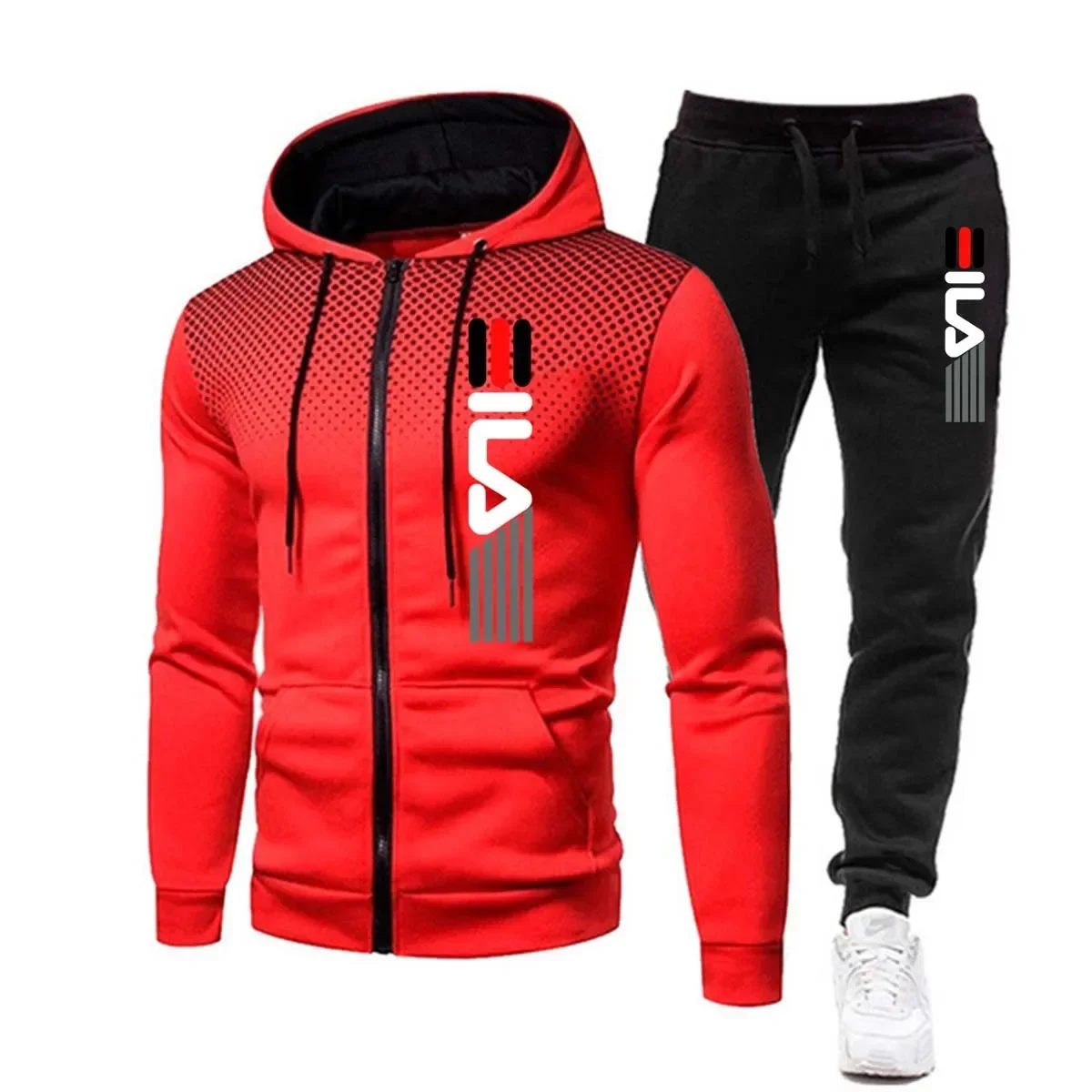 

New Fashion Tracksuit for Men Hoodie Fitness Gym Clothing Men Running Set Sportswear Jogger Men's Tracksuit Winter Suit Sports