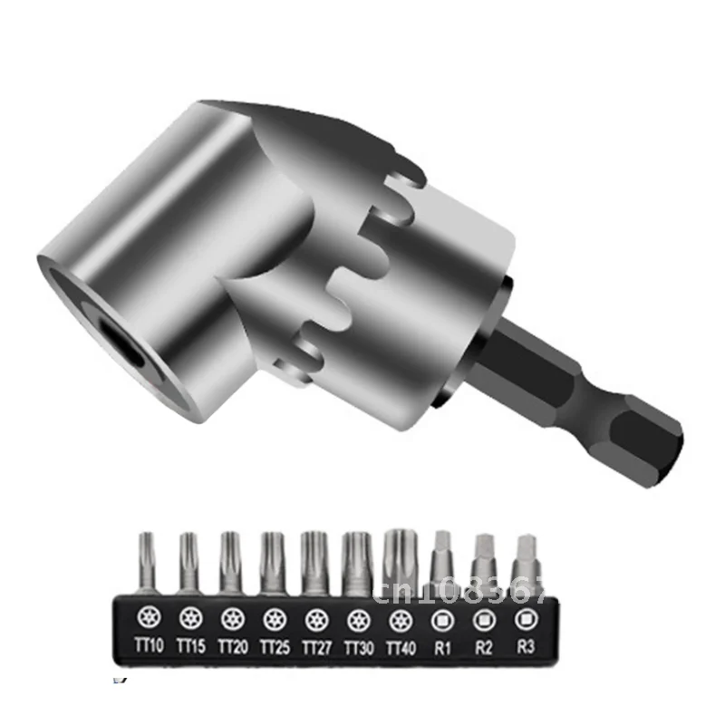 Adjustable Bits 105 Degree Right Angle Driver Screwdriver Set Socket Holder Adapter Drill Bit Tool 1/4 inch Hex Bit
Adjustable Bits 105 Degree Right Angle Driver Screwdriver Set Socket Holder Adapter Drill Bit Tool 1/4 inch Hex Bit