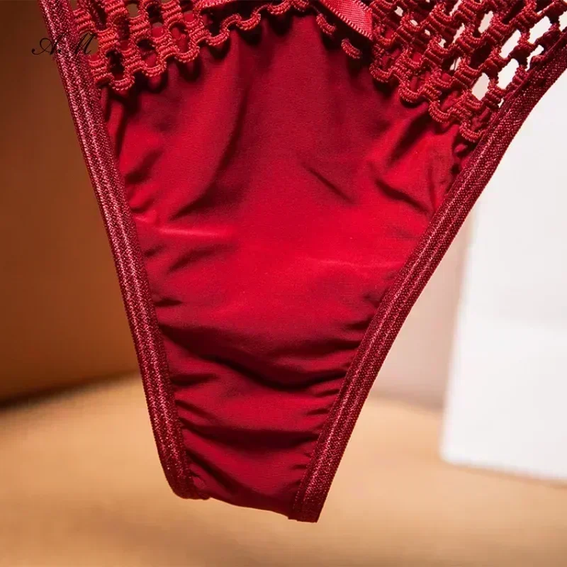 Culotte coupe croisée Ice InjThong pour femme, mode sportive, rubans taille basse, lingerie sexy, tongs, 2024 4