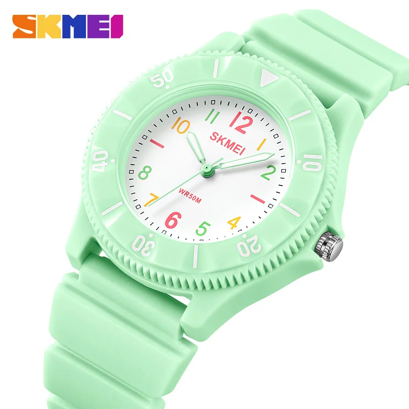 

SKMEI Fashion Soft TPU Strap Children Sports Watches 50M Waterproof Kids Quartz Wristwatches For Boys Girls Clock montre enfant