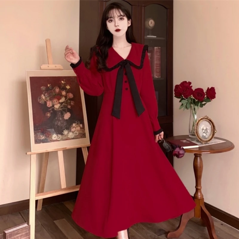 2023 Summer New Oversize Dress Hepburn Retro Contrast Color Sweet Temperament Waist Bow Free Shipping
2023 Summer New Oversize Dress Hepburn Retro Contrast Color Sweet Temperament Waist Bow Free Shipping