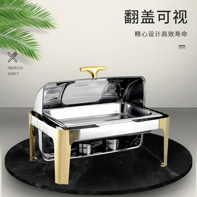 Golden stainless steel alcohol stove household commercial Removable Round chafing dish solid buffet food warmer restauration
Golden stainless steel alcohol stove household commercial Removable Round chafing dish solid buffet food warmer restauration