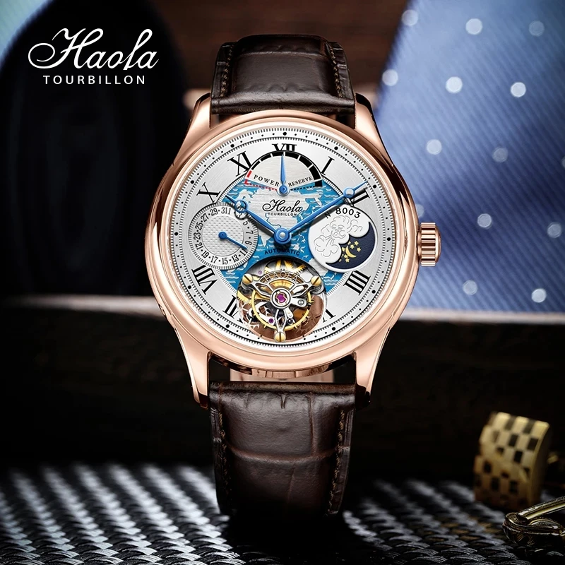 Haofa Automatic Mechanical Movement Watch For Men Sapphire Day and Night Multifunction Self Wind Tourbillon Wristwatches 8003
Haofa Automatic Mechanical Movement Watch For Men Sapphire Day and Night Multifunction Self Wind Tourbillon Wristwatches 8003