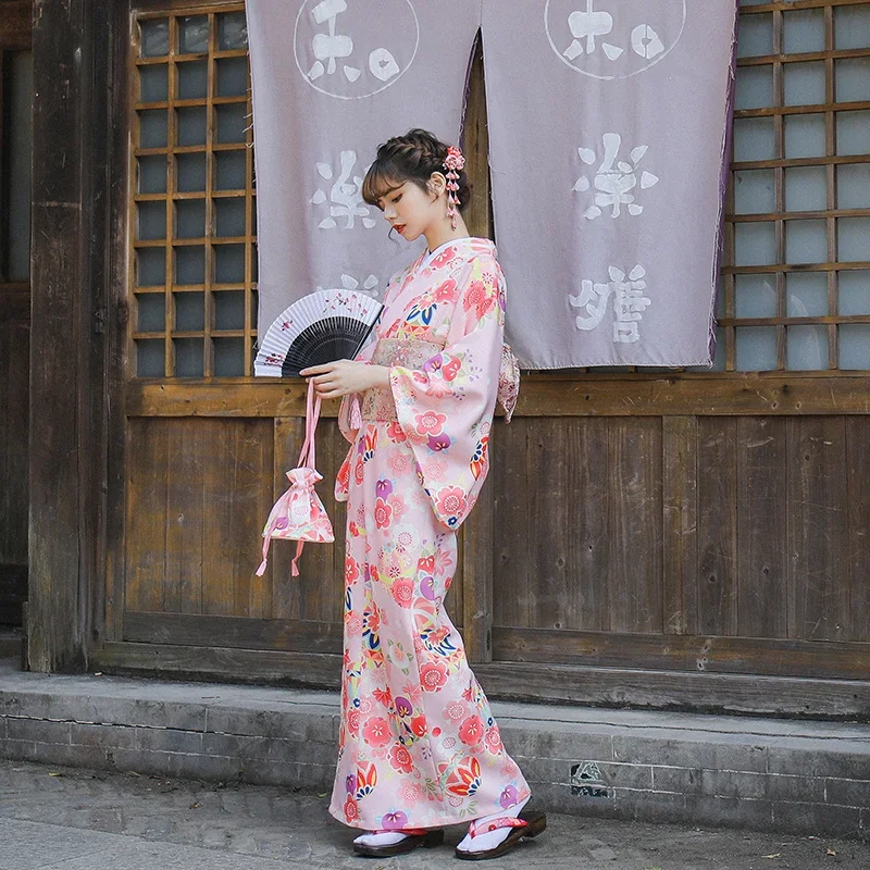 Sakura Girl Kimono Dress Moonlight Flower Japanese Style Yukata Bathrobe Women Floral Print Haori Japan Uniform Cosplay Costume
Sakura Girl Kimono Dress Moonlight Flower Japanese Style Yukata Bathrobe Women Floral Print Haori Japan Uniform Cosplay Costume