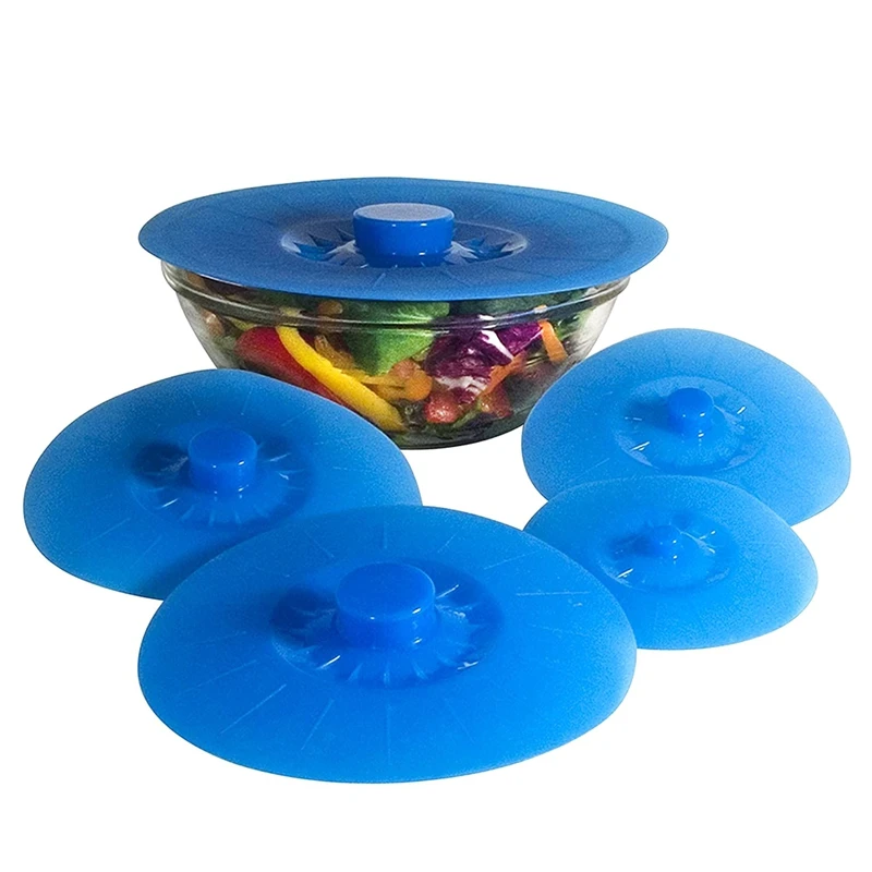 

Silicone Bowl Lids Reusable Seal Covers Silicone Fresh Cover For Bowls, Pots Natural Grip, Easy Use And Storage