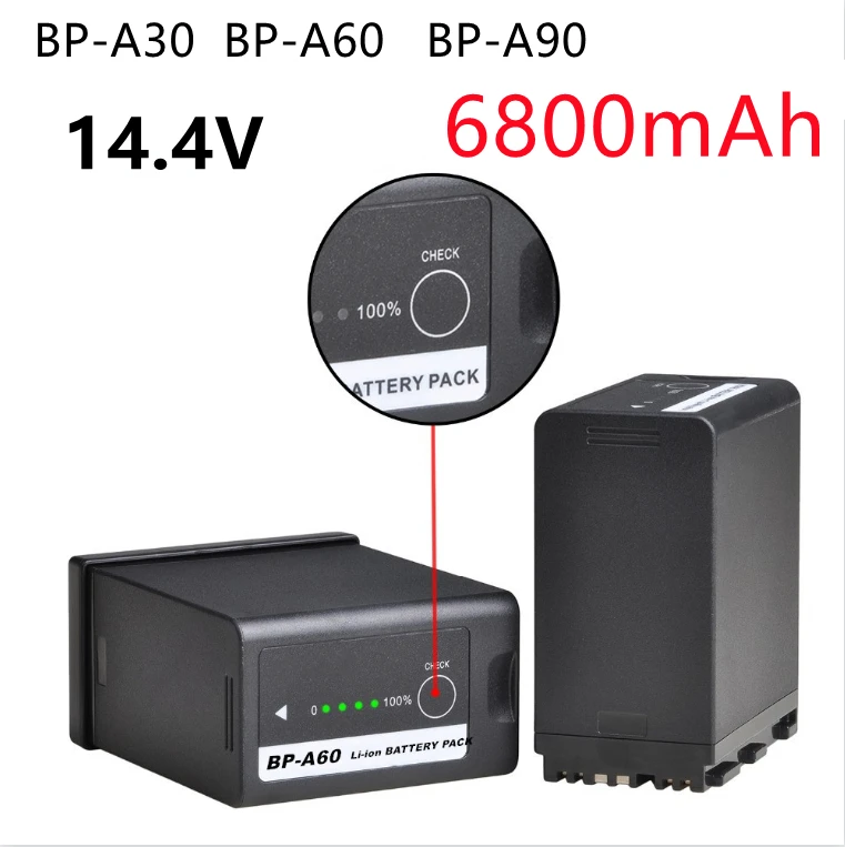 BP-A60 6800mAh battery replacement Canon BP-A30 BP-A60 BP-A90 camera battery, compatible with Canon EOS C300 Mark II, C300 MK II
BP-A60 6800mAh battery replacement Canon BP-A30 BP-A60 BP-A90 camera battery, compatible with Canon EOS C300 Mark II, C300 MK II