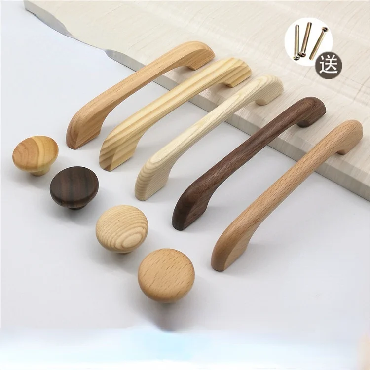 Cabinet Drawer Wood Solid Wood Handle Modern and Simple European Style Wardrobe Door Handle Wooden Single Hole Cabinet Handle
Cabinet Drawer Wood Solid Wood Handle Modern and Simple European Style Wardrobe Door Handle Wooden Single Hole Cabinet Handle