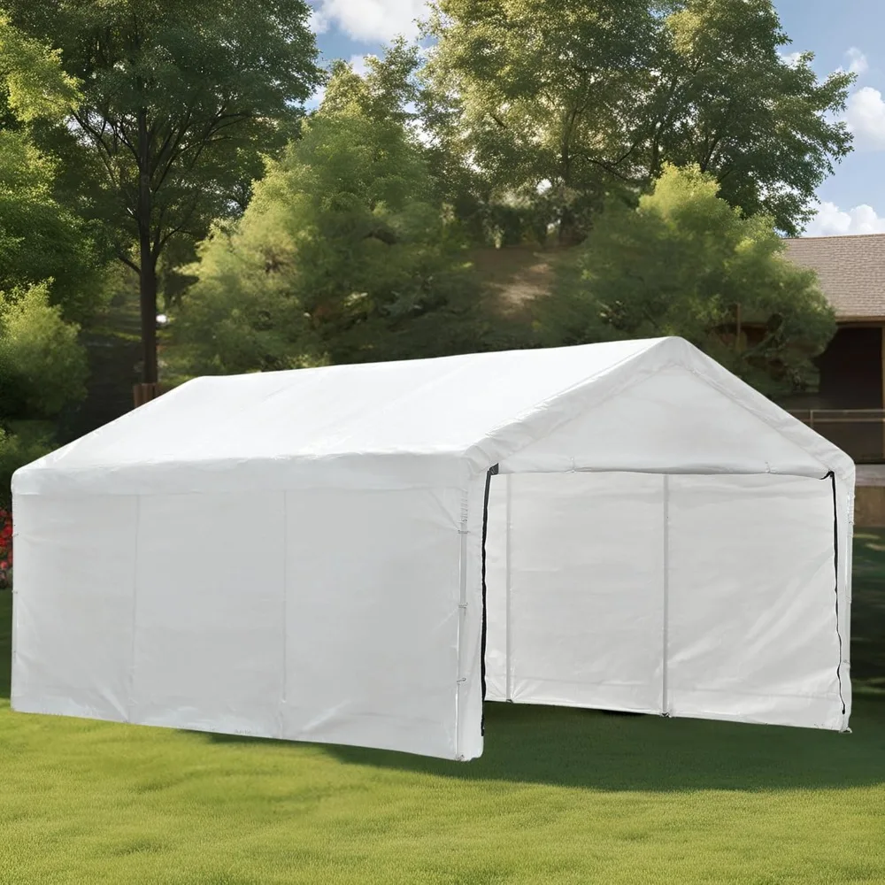 Carport, Heavy Duty Carport with Roll-Up Door & Removable Sidewalls, Portable Garage for Car, Truck, Boat, All-Season Car Canopy
Carport, Heavy Duty Carport with Roll-Up Door & Removable Sidewalls, Portable Garage for Car, Truck, Boat, All-Season Car Canopy