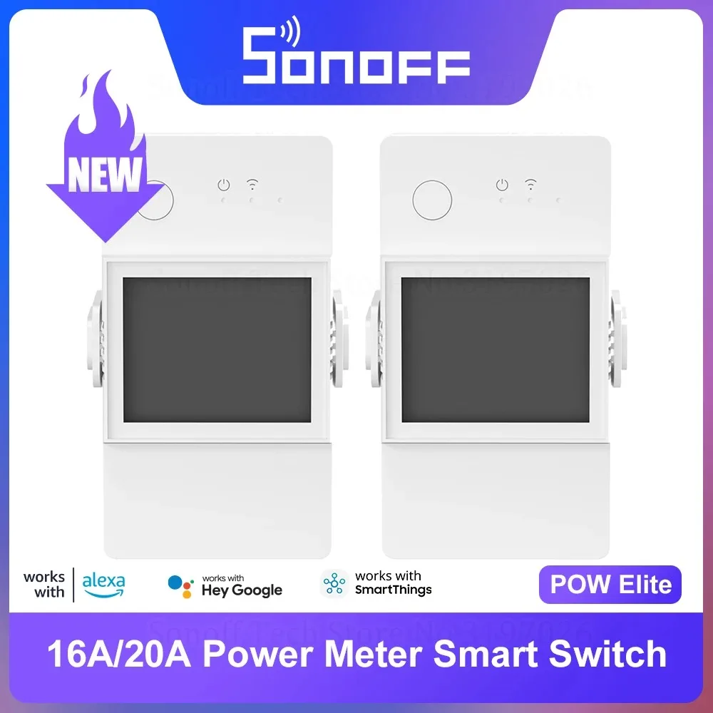 

Смарт-выключатель SONOFF POW R3 16 А/20 А с поддержкой Wi-Fi