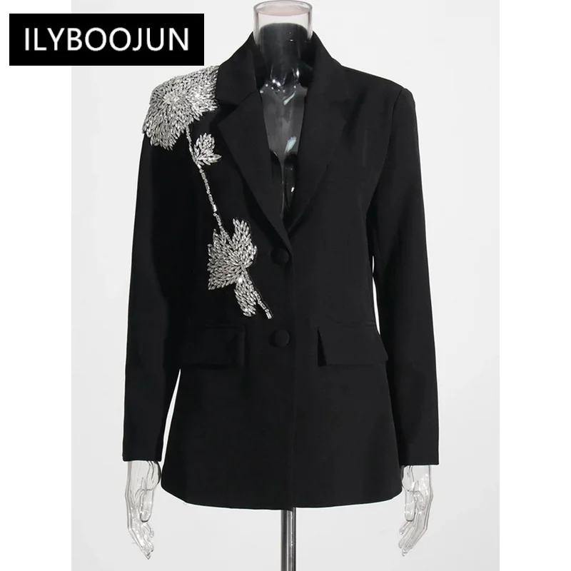 Autumn Slim Blazers For Women Notched Collar Long Sleeve Patchwork Diamonds Chic Style Blazer Female For Women 2023 Luxury Brand
Autumn Slim Blazers For Women Notched Collar Long Sleeve Patchwork Diamonds Chic Style Blazer Female For Women 2023 Luxury Brand